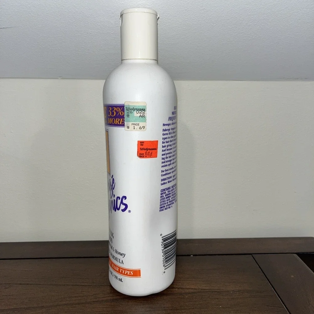 Faberge‎ Organics Shampoo Wheat Germ Oil Honey 15oz Frequent Use All Hair HTF